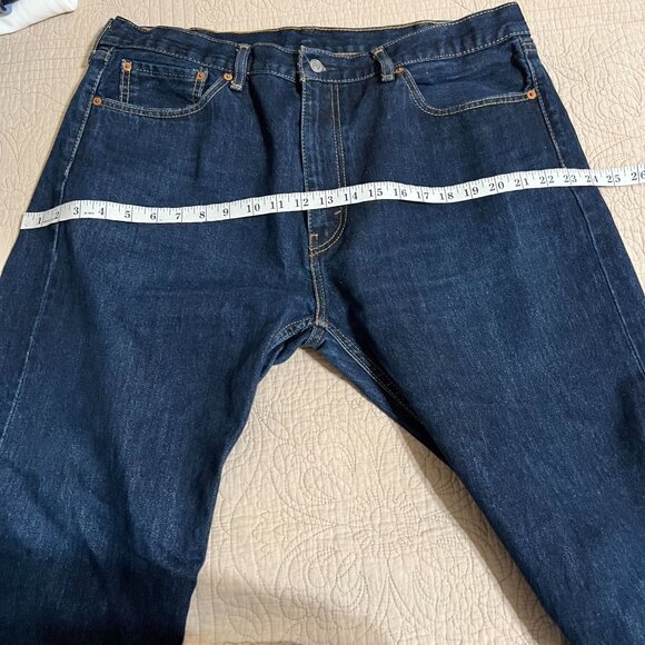 505 Levi's Men's Wide Leg dark blue jeans size 40X32 - Picture 4 of 9